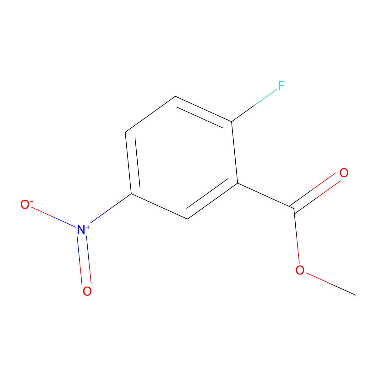 Methyl 2-Fluoro-5-nitrobenzoate molecular structure, CAS 2965-22-2