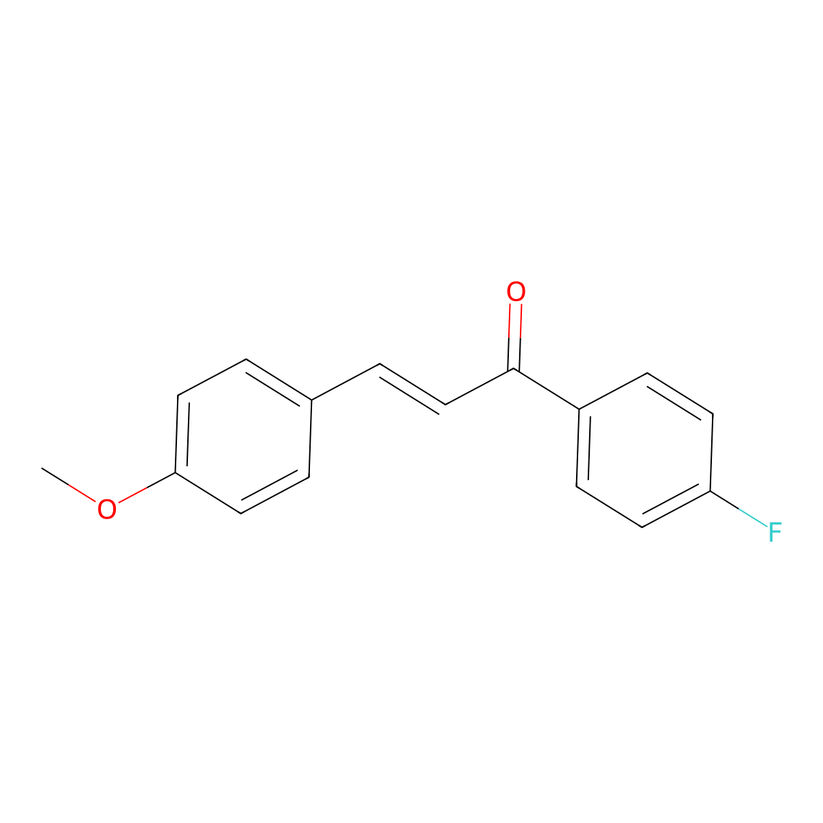 1-(4-Fluorophenyl)-3-(4-methoxyphenyl)prop-2-en-1-one molecular structure, CAS 2965-64-2