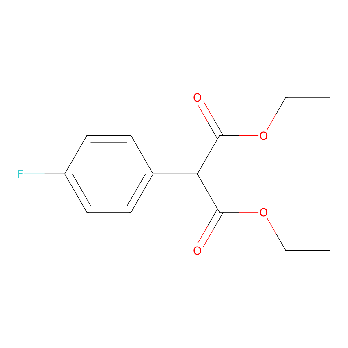 Diethyl 2-(4-fluorophenyl)malonate molecular structure, CAS 2965-90-4