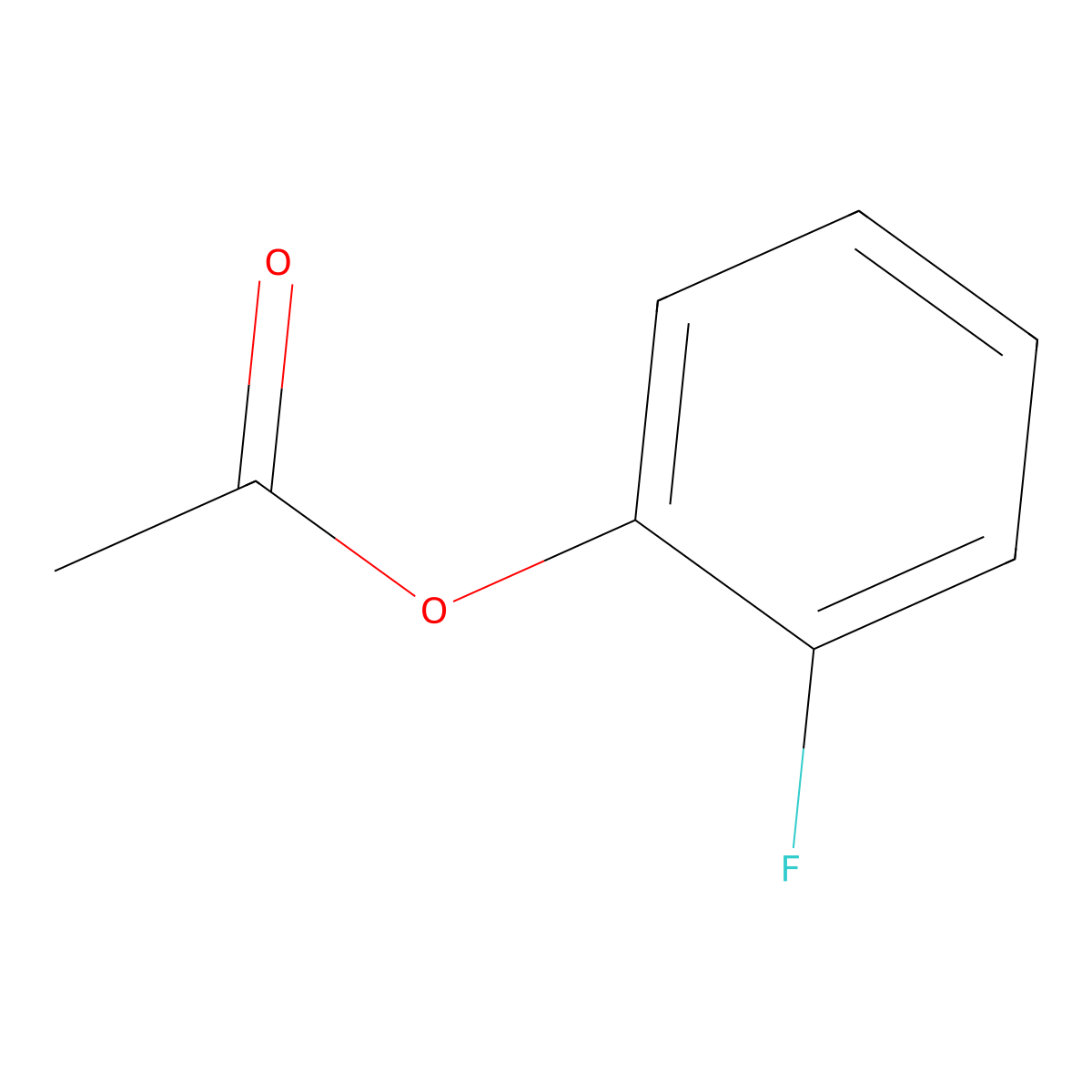 2-Fluorophenyl acetate molecular structure, CAS 29650-44-0