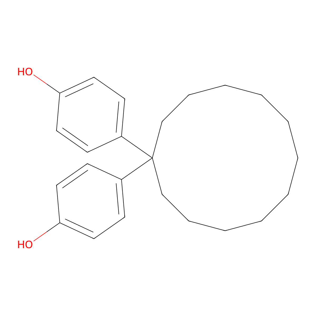 4,4'-(Cyclododecane-1,1-diyl)diphenol molecular structure, CAS 29651-54-5