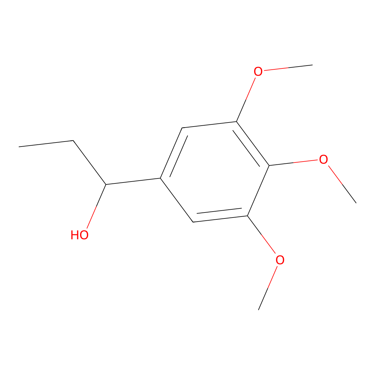 1-(3,4,5-Trimethoxyphenyl)propan-1-ol molecular structure, CAS 29652-81-1