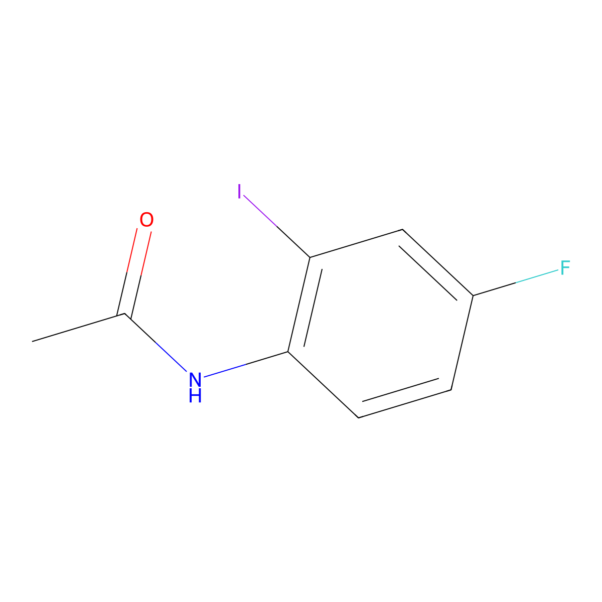 N-(4-fluoro-2-iodophenyl)acetamide molecular structure, CAS 29654-01-1