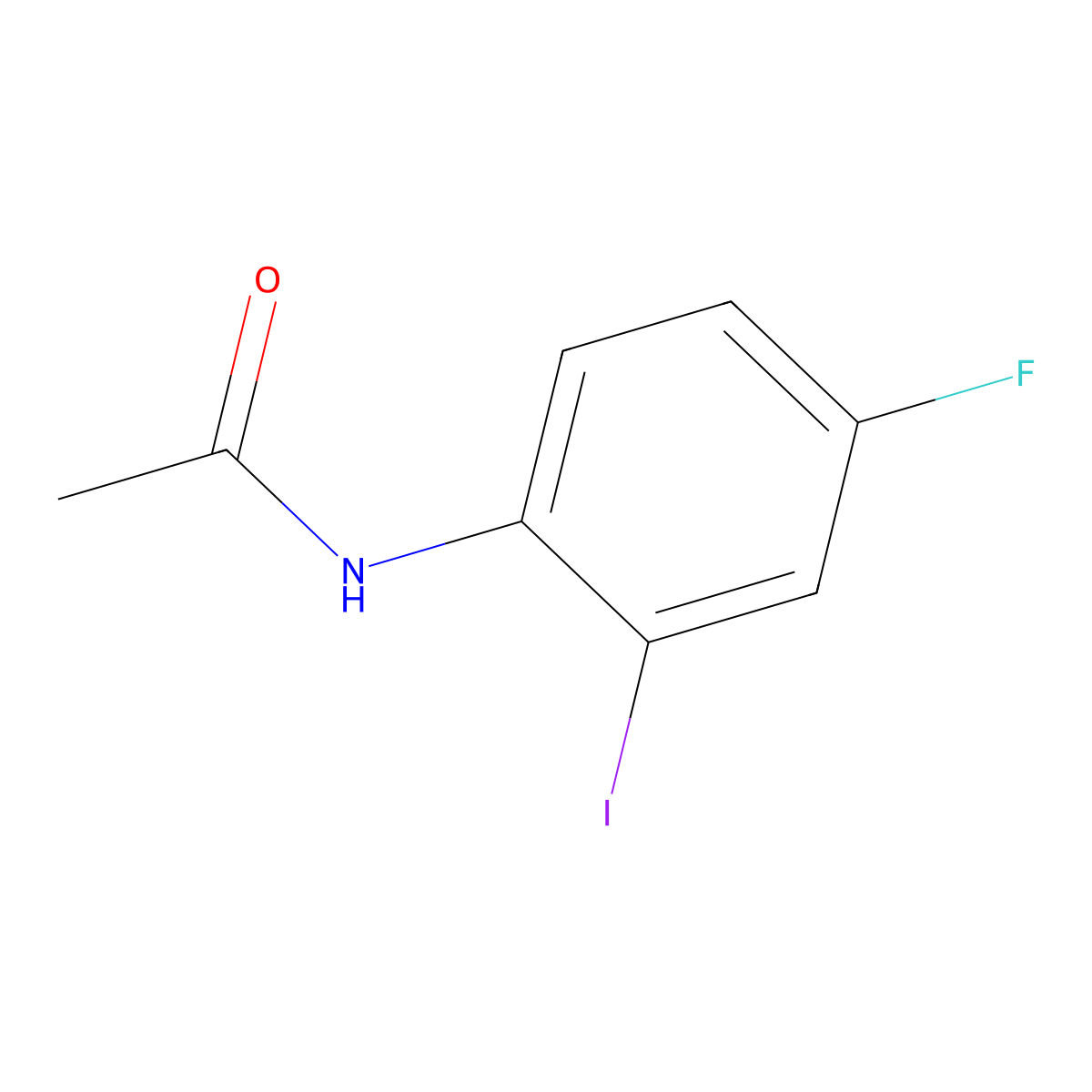N-(4-fluoro-2-iodophenyl)acetamide molecular structure, CAS 29654-01-1