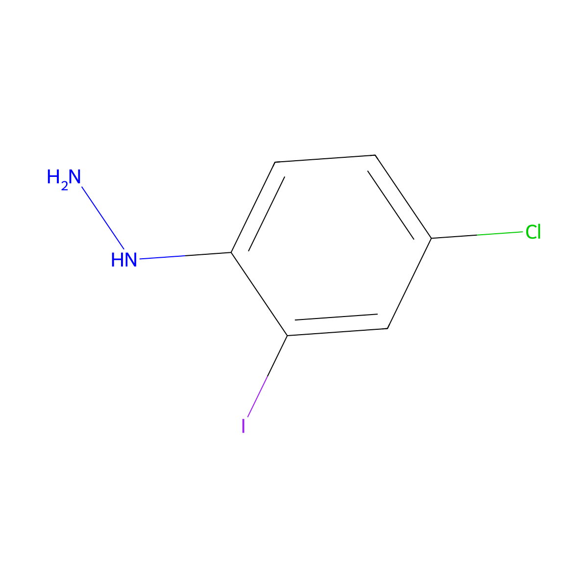 (4-Chloro-2-iodophenyl)hydrazine molecular structure, CAS 29654-03-3