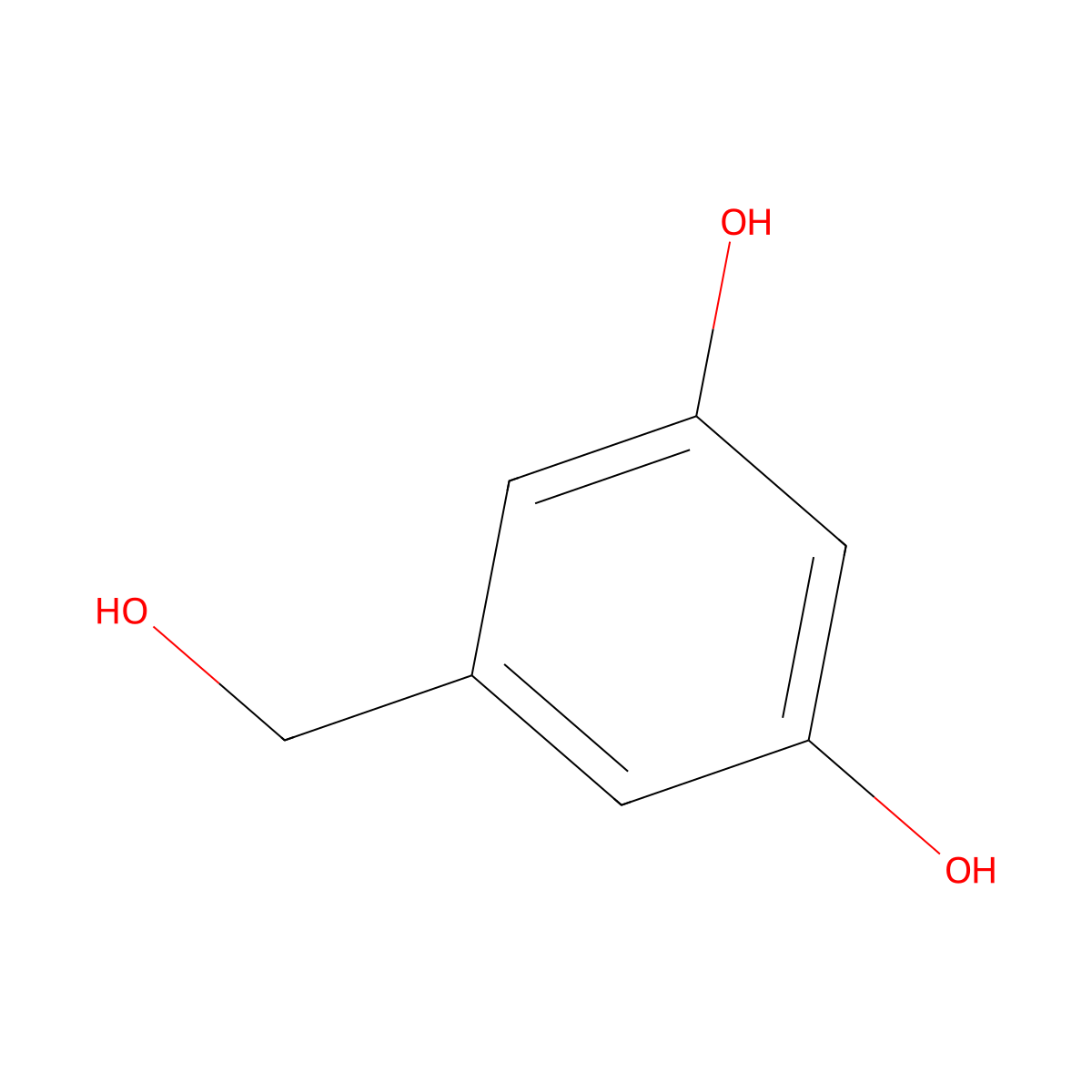3,5-Dihydroxybenzyl alcohol molecular structure, CAS 29654-55-5