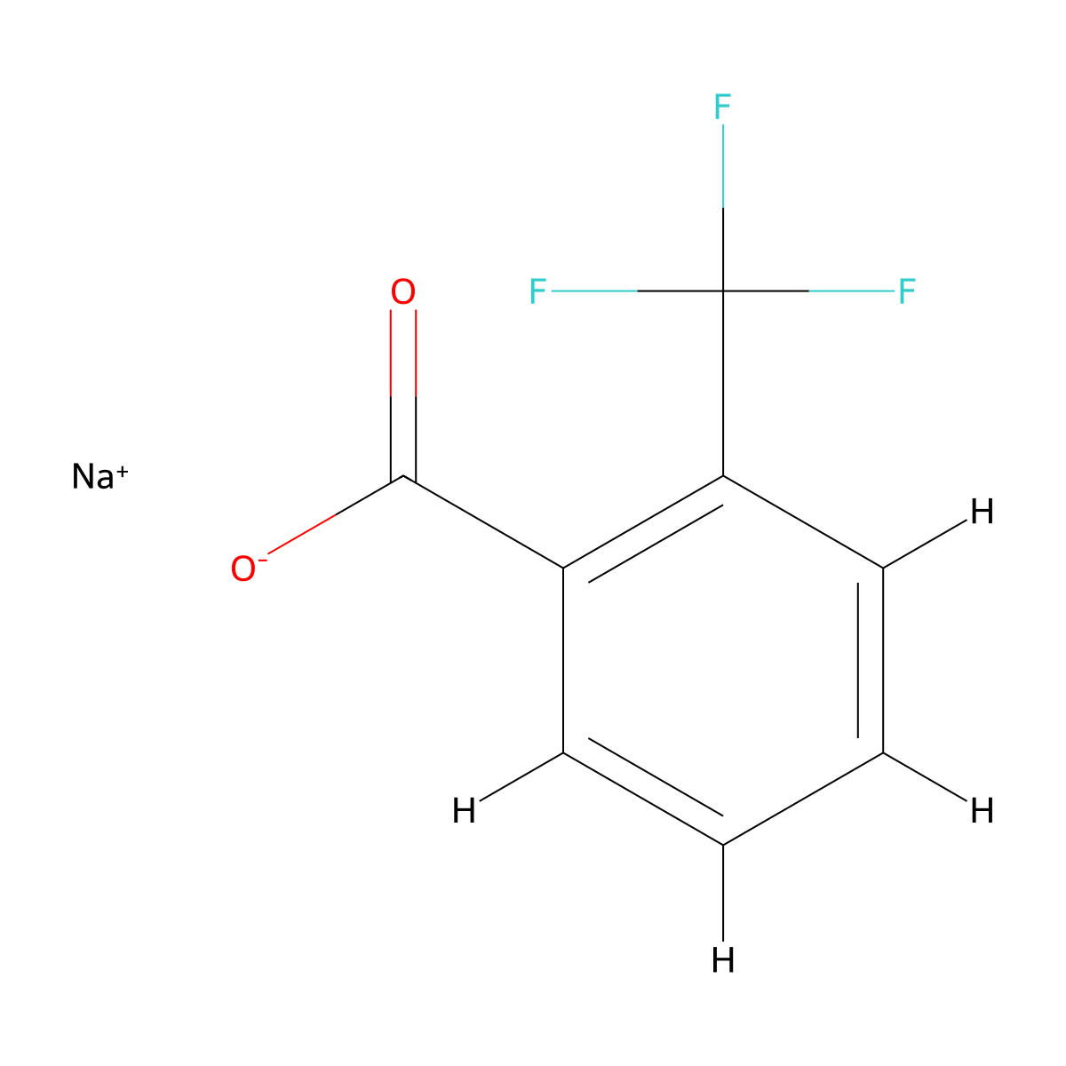 Benzoic acid, 2-(trifluoromethyl)-, sodium salt (1:1) molecular structure, CAS 2966-44-1
