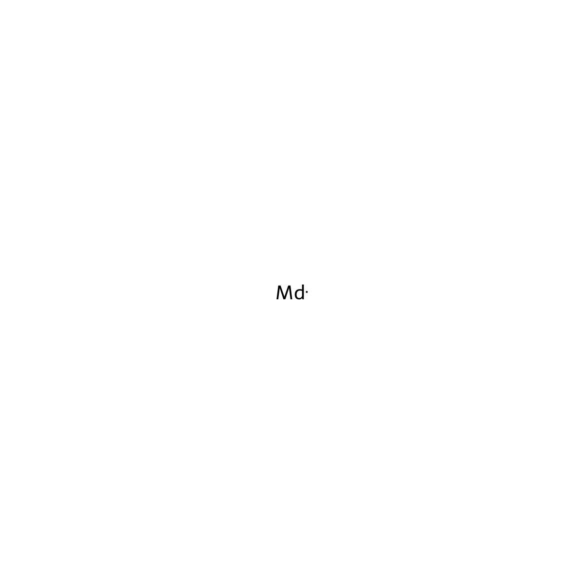 Mendelevium, isotope of mass 258 molecular structure, CAS 29665-18-7