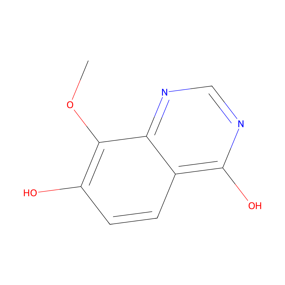 8-Methoxyquinazoline-4,7-diol molecular structure, CAS 2966535-77-1