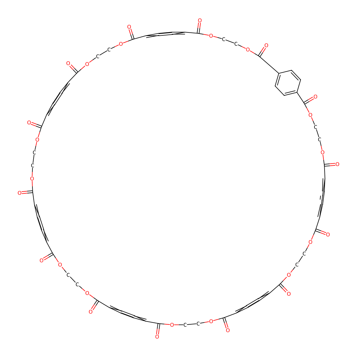 Ethylene Terephthalate Cyclic Heptamer molecular structure, CAS 29668-12-0