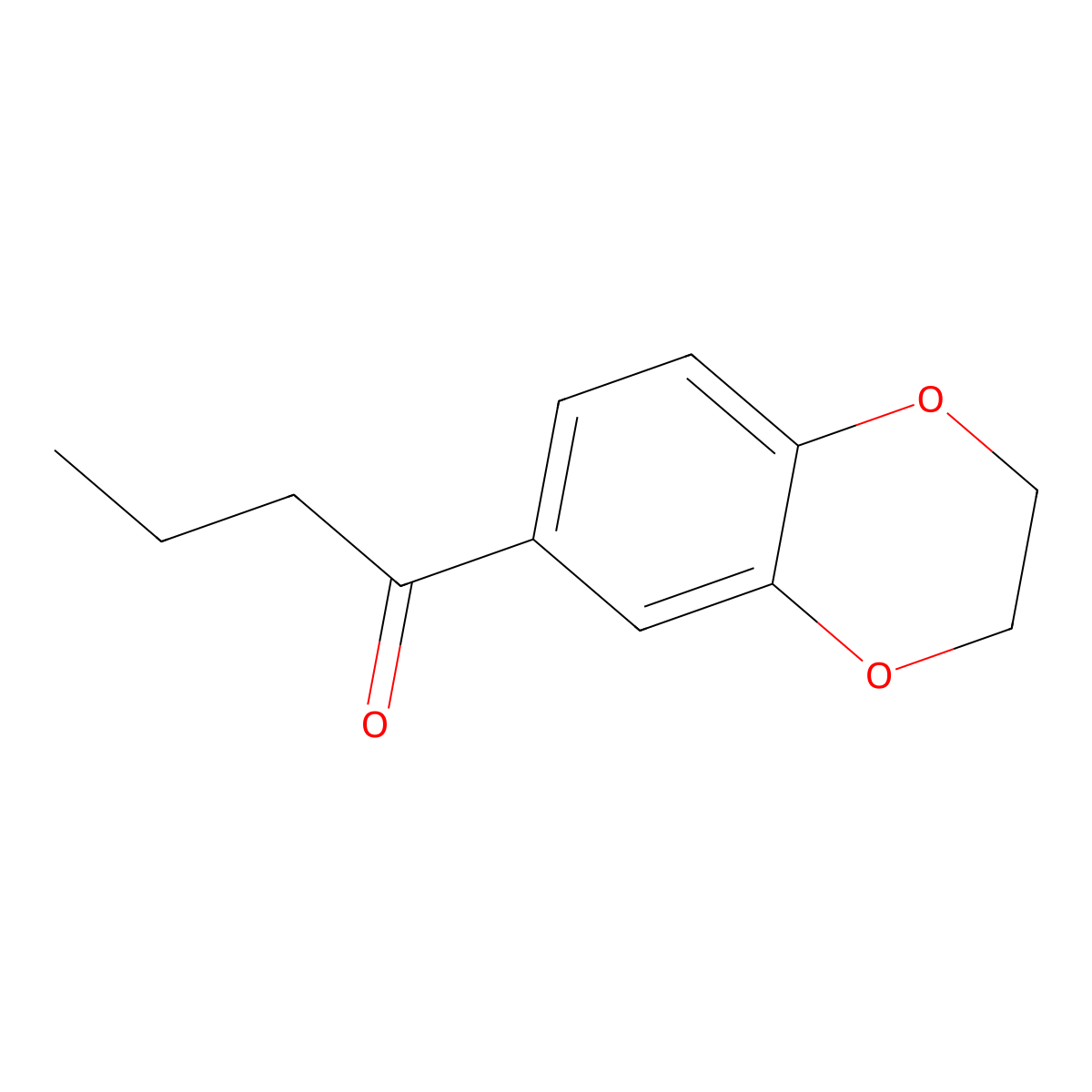 1-(2,3-Dihydro-1,4-benzodioxin-6-yl)butan-1-one molecular structure, CAS 29668-47-1