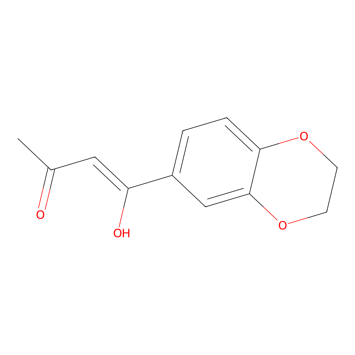 4-(2,3-Dihydro-1,4-benzodioxin-6-yl)-4-hydroxybut-3-en-2-one molecular structure, CAS 29668-51-7