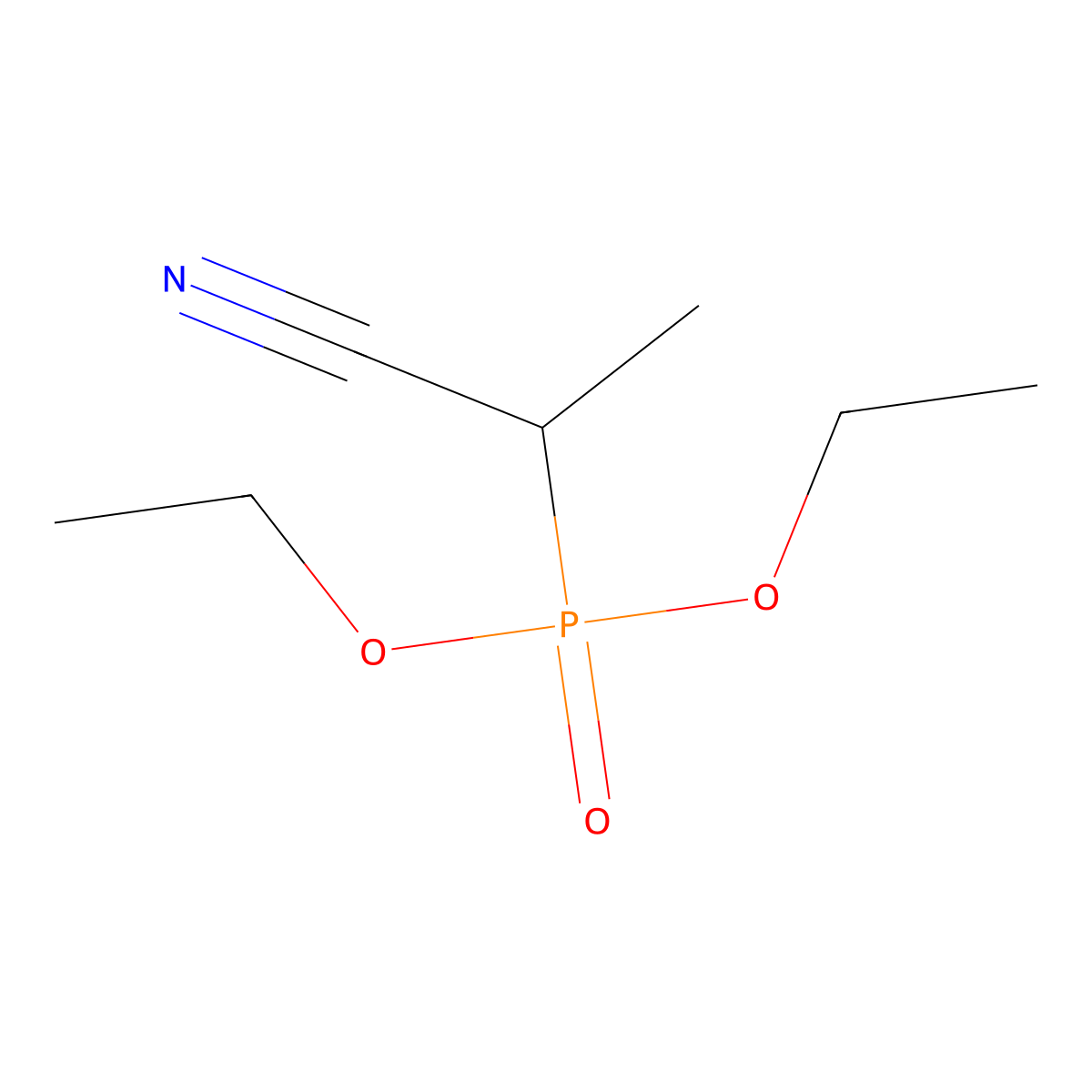 Diethyl (1-cyanoethyl)phosphonate molecular structure, CAS 29668-61-9