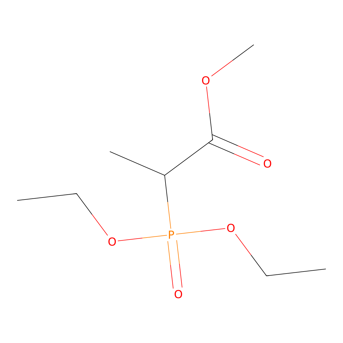 Methyl 2-(diethoxyphosphoryl)-propionate molecular structure, CAS 29668-62-0