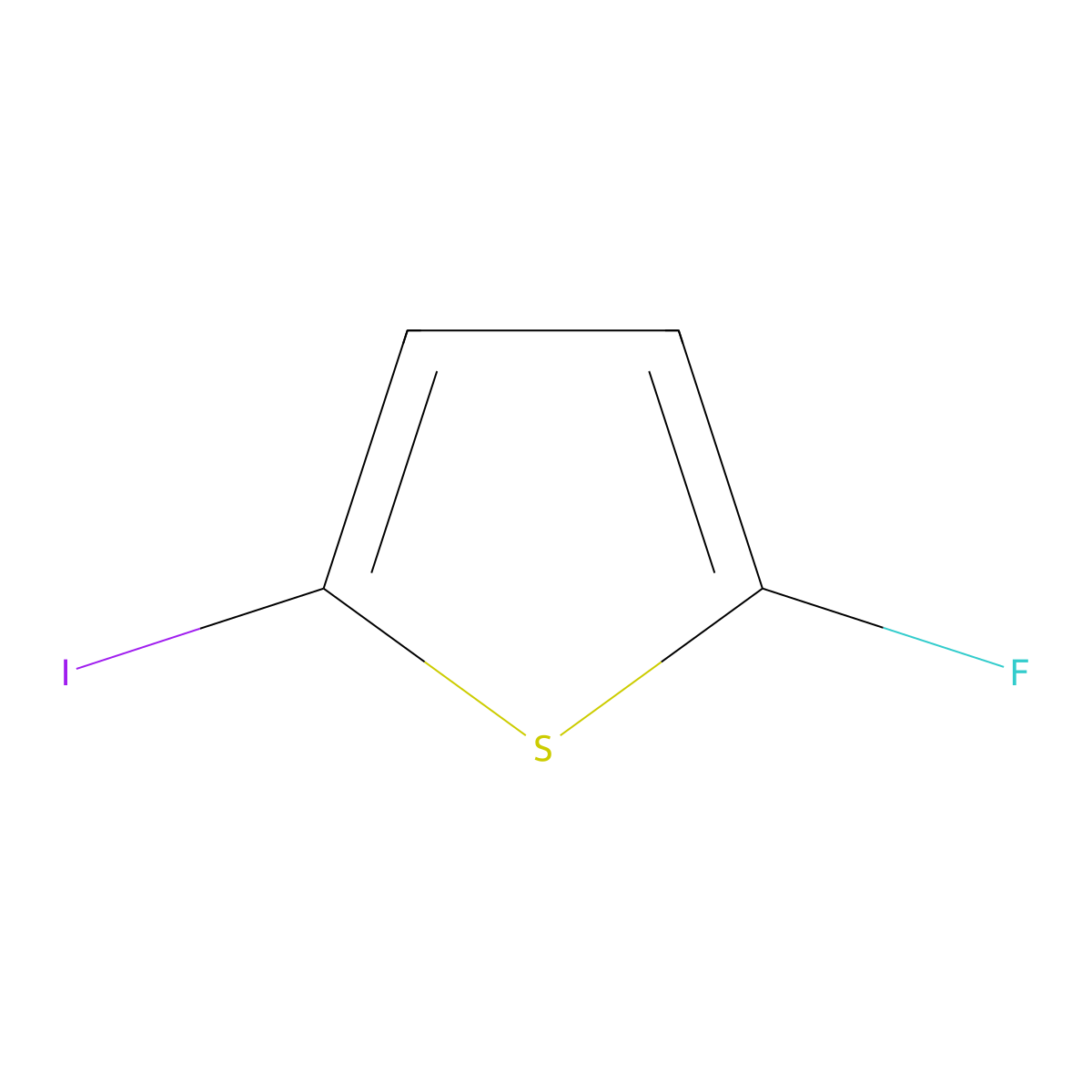 2-Fluoro-5-iodothiophene molecular structure, CAS 29669-47-4