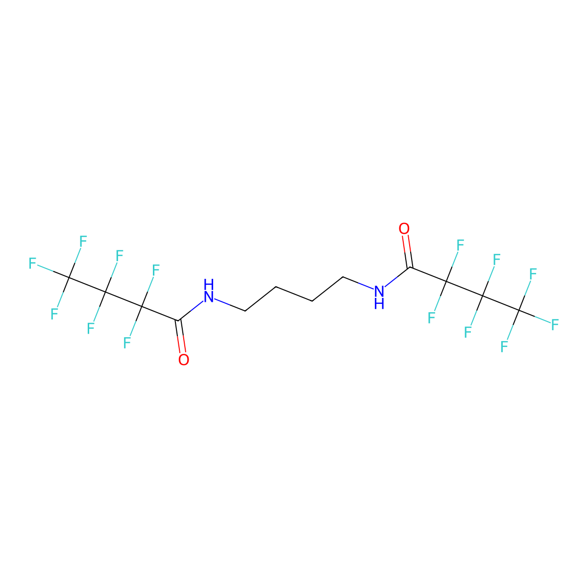 N,N'-Bis(heptafluorobutyryl)putrescine molecular structure, CAS 2967-59-1