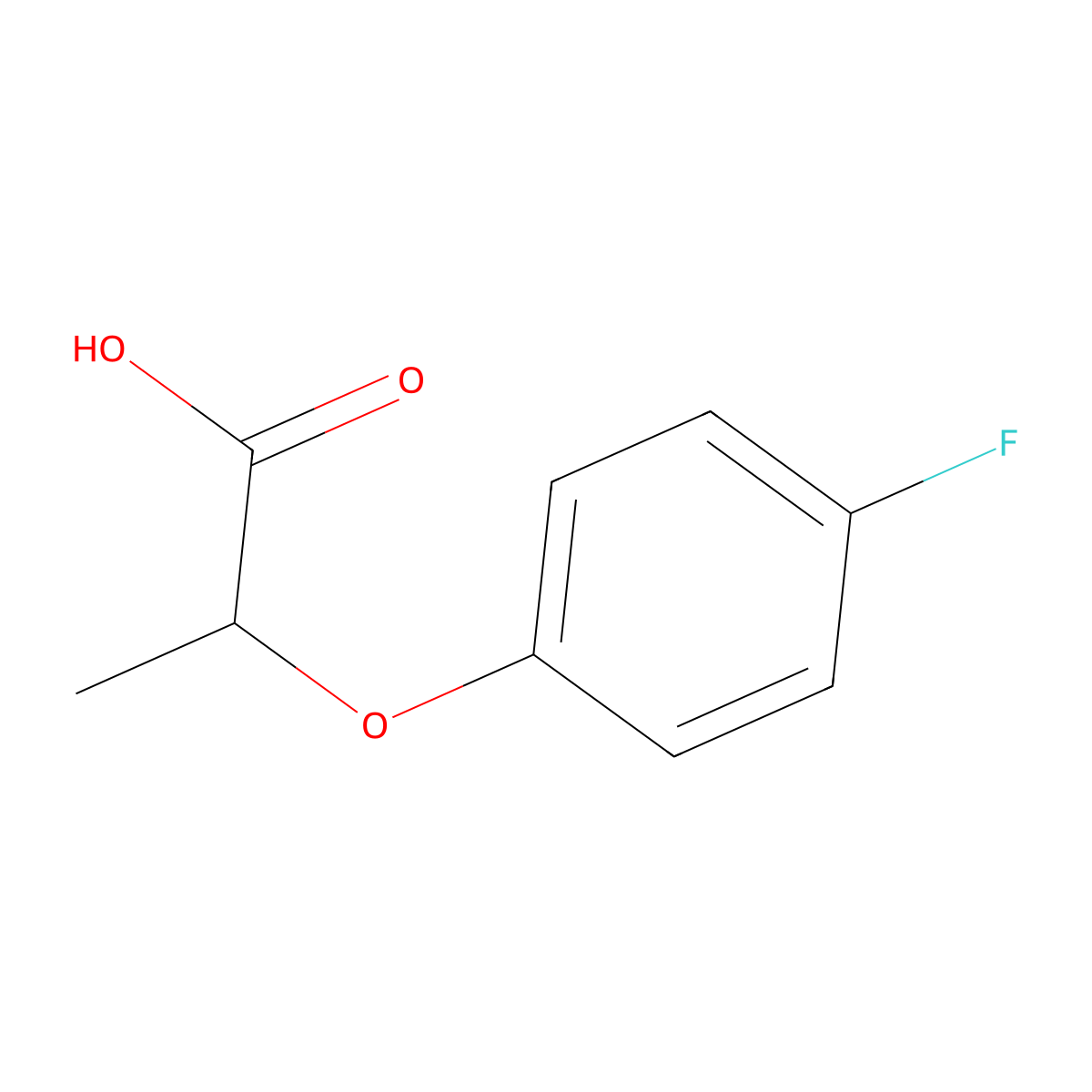 2-(4-Fluorophenoxy)propanoic acid molecular structure, CAS 2967-70-6