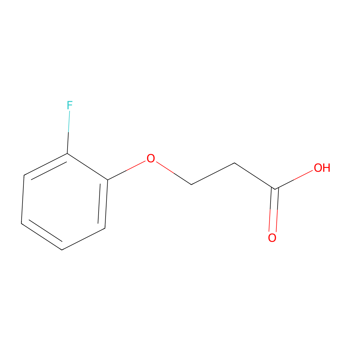 3-(2-fluorophenoxy)propanoic Acid molecular structure, CAS 2967-72-8