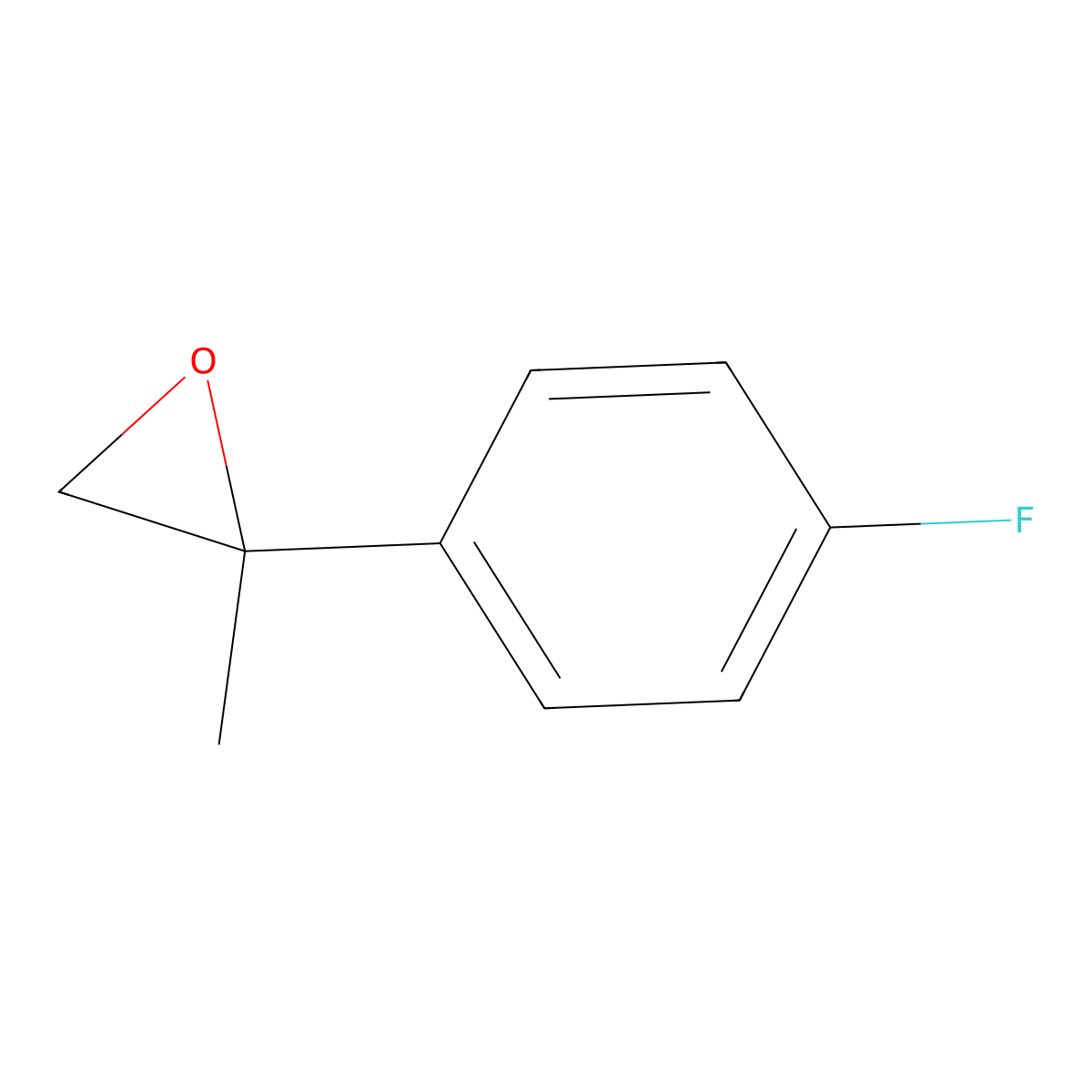 2-(4-Fluorophenyl)-2-methyloxirane molecular structure, CAS 2967-83-1