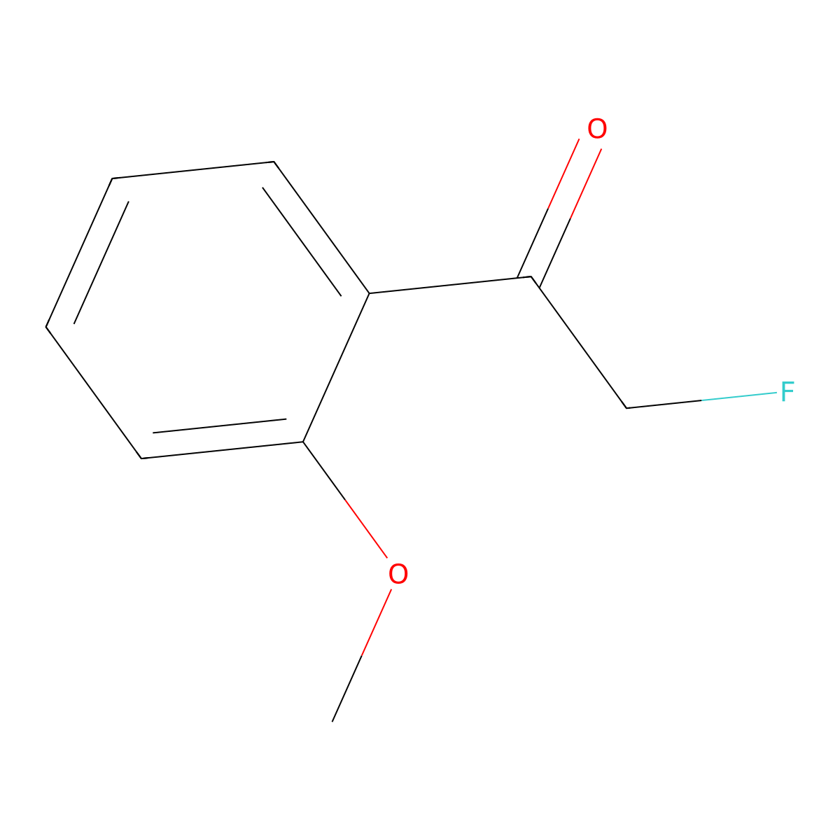 2-Fluoro-1-(2-methoxyphenyl)ethan-1-one molecular structure, CAS 2967-87-5