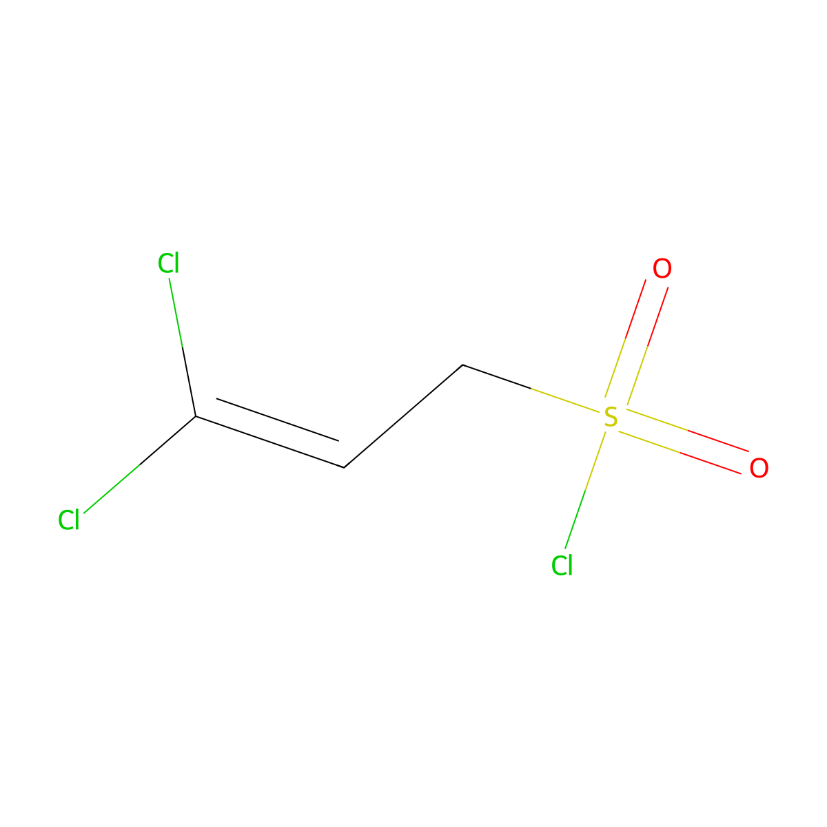 3,3-Dichloroprop-2-ene-1-sulfonyl chloride molecular structure, CAS 29671-75-8