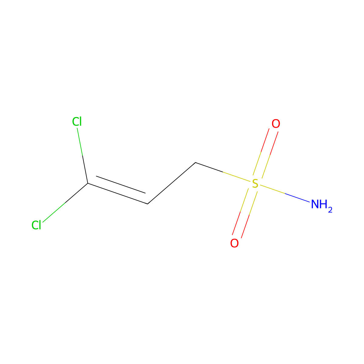 3,3-Dichloroprop-2-ene-1-sulfonamide molecular structure, CAS 29671-77-0