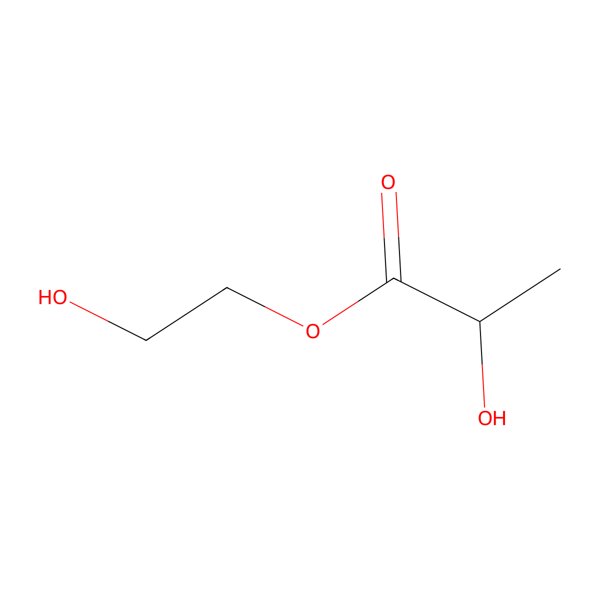 2-Hydroxyethyl lactate molecular structure, CAS 29671-83-8