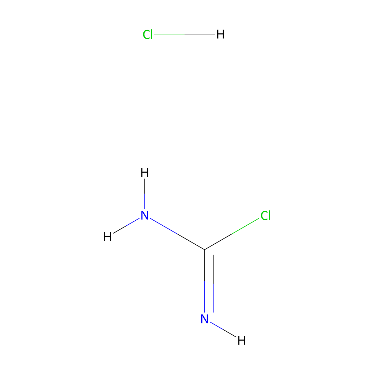 Chloroformamidinium chloride molecular structure, CAS 29671-92-9