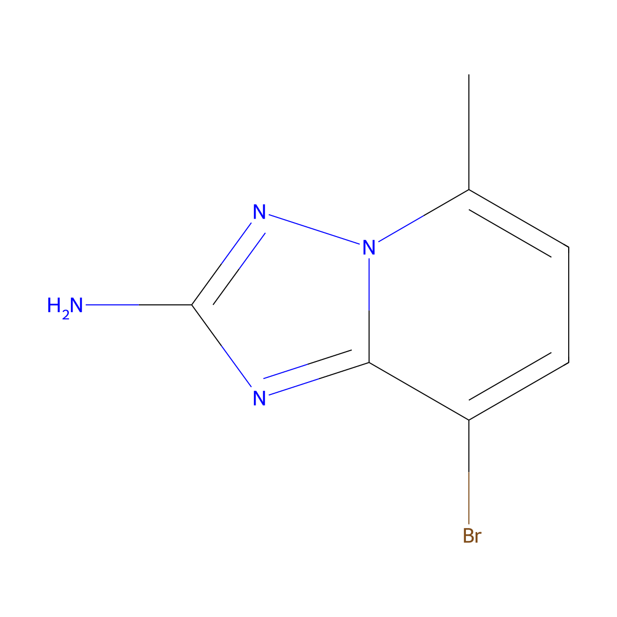 8-Bromo-5-methyl-[1,2,4]triazolo[1,5-a]pyridin-2-amine molecular structure, CAS 2967328-64-7