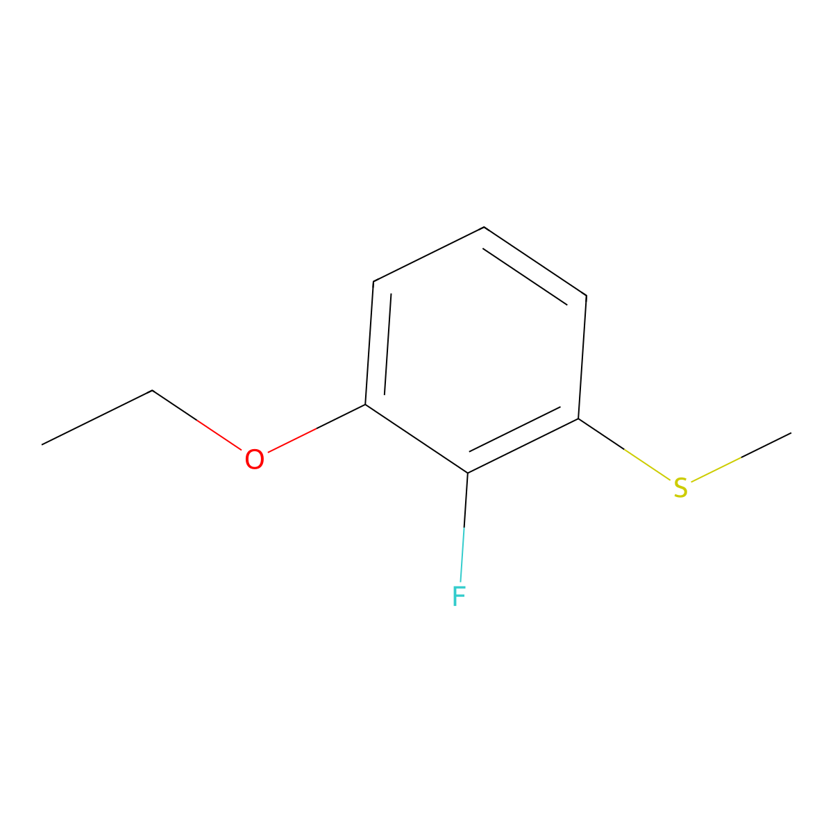 (3-Ethoxy-2-fluorophenyl)(methyl)sulfane molecular structure, CAS 2967402-05-5