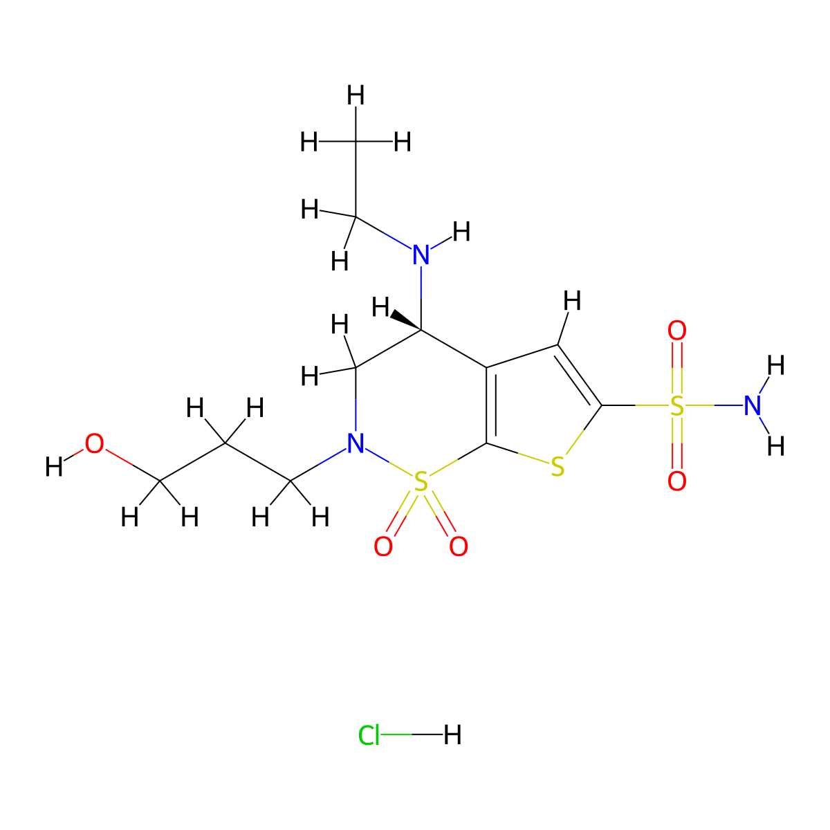 O-Desmethyl Brinzolamide (hydrochloride) molecular structure, CAS 2967475-56-3