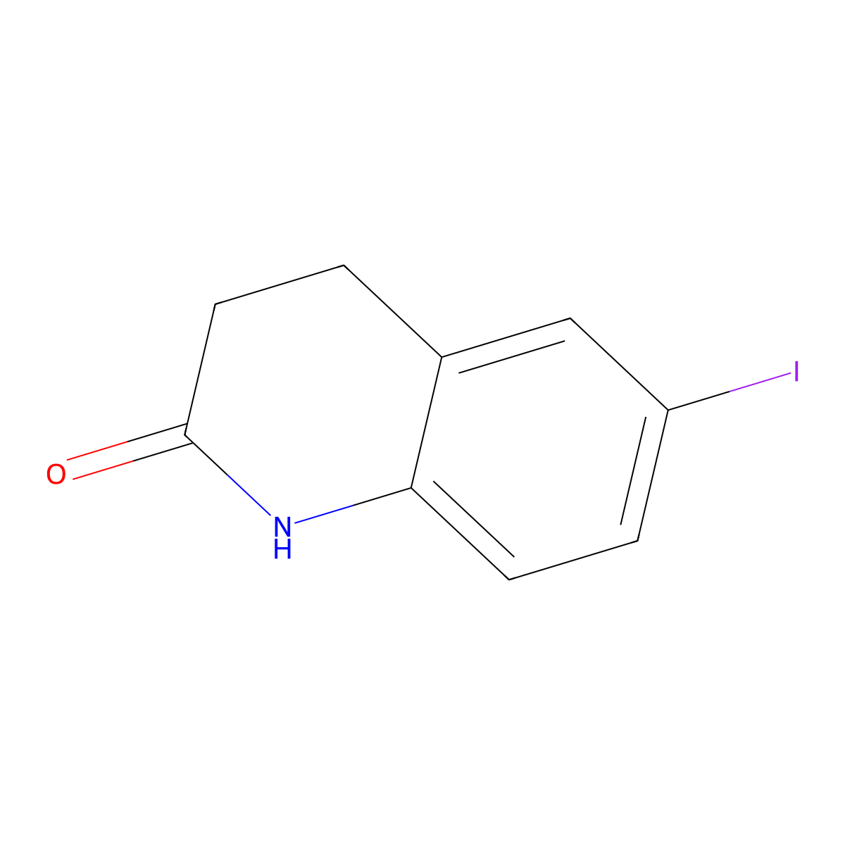 6-Iodo-3,4-dihydroquinolin-2(1H)-one molecular structure, CAS 296759-29-0