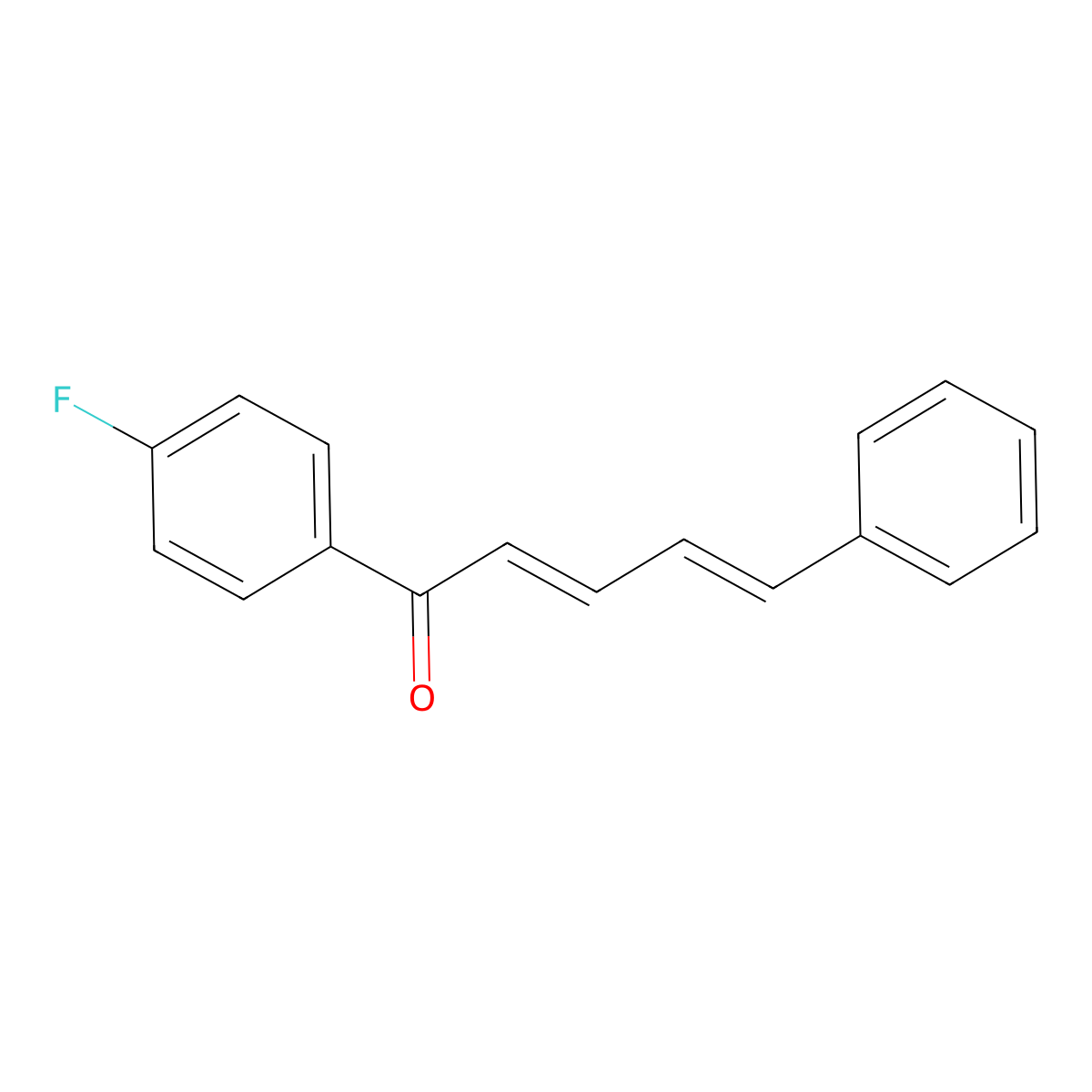 2,4-Pentadien-1-one, 1-(4-fluorophenyl)-5-phenyl-, (2E,4E)- molecular structure, CAS 296759-67-6