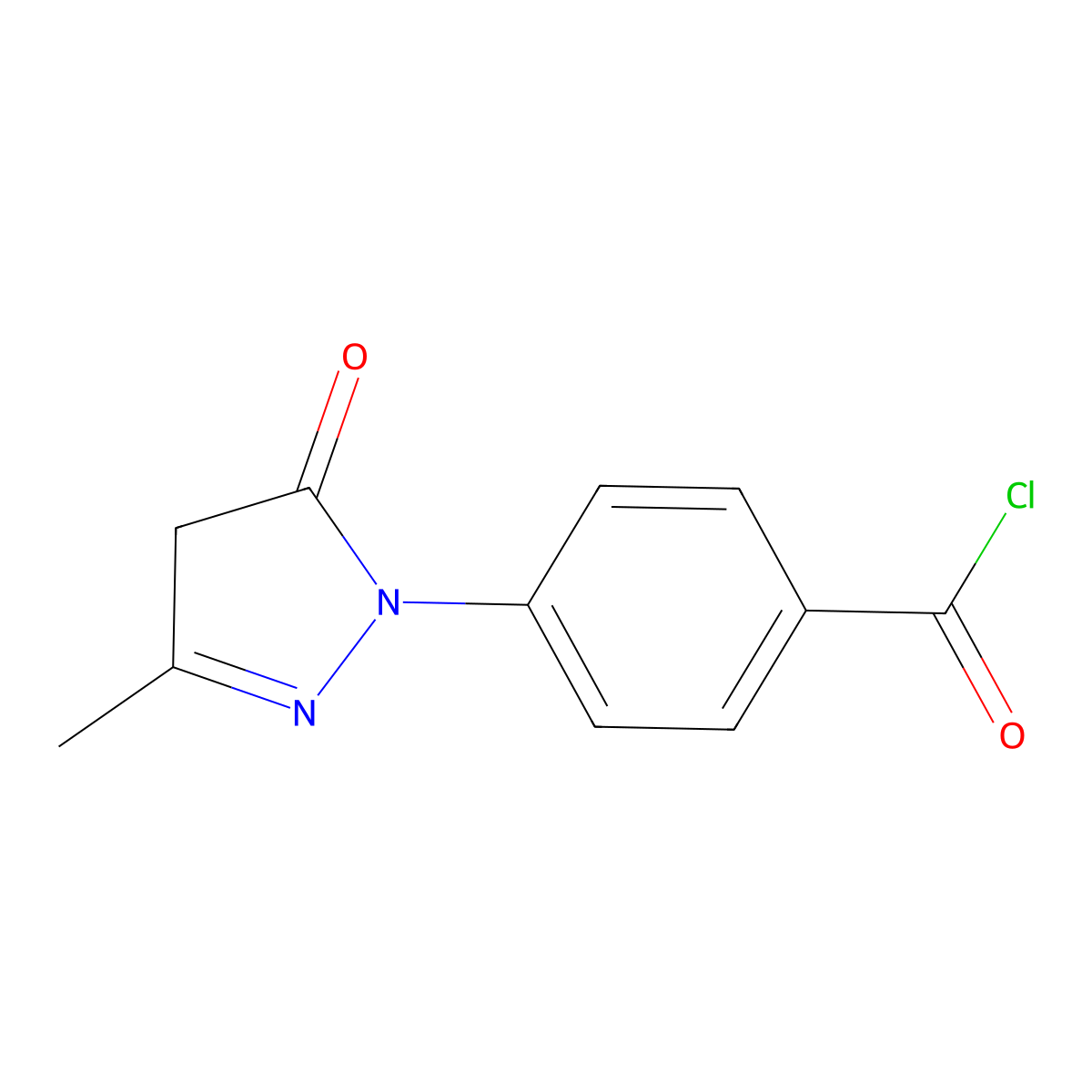 4-(3-Methyl-5-oxo-4,5-dihydro-1H-pyrazol-1-yl)benzoyl chloride molecular structure, CAS 296761-51-8
