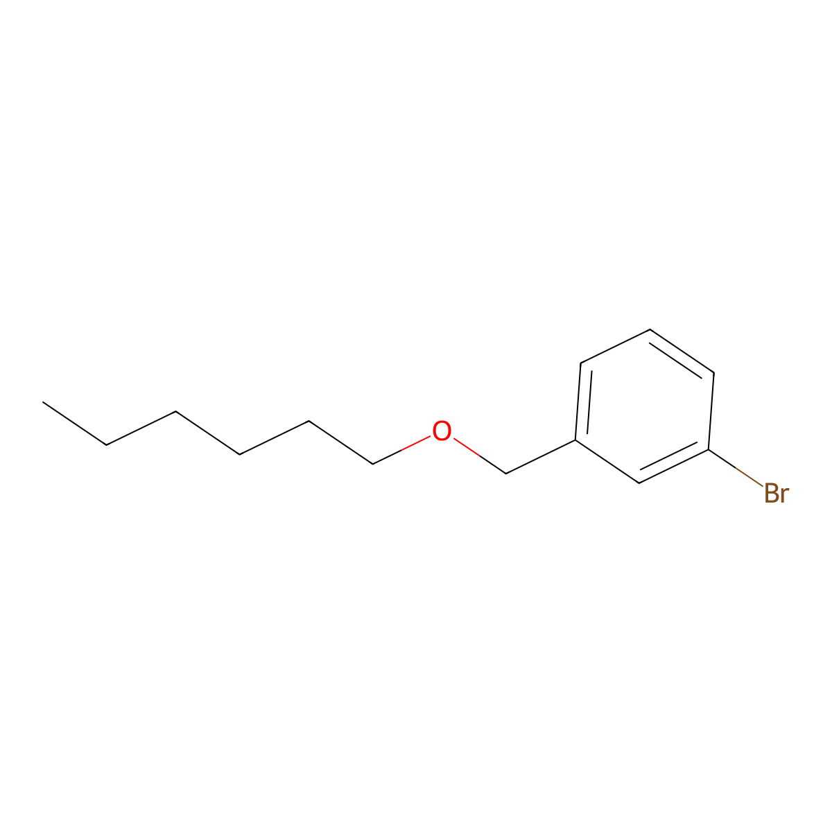 1-Bromo-3-[(n-hexyloxy)methyl]benzene molecular structure, CAS 296761-56-3