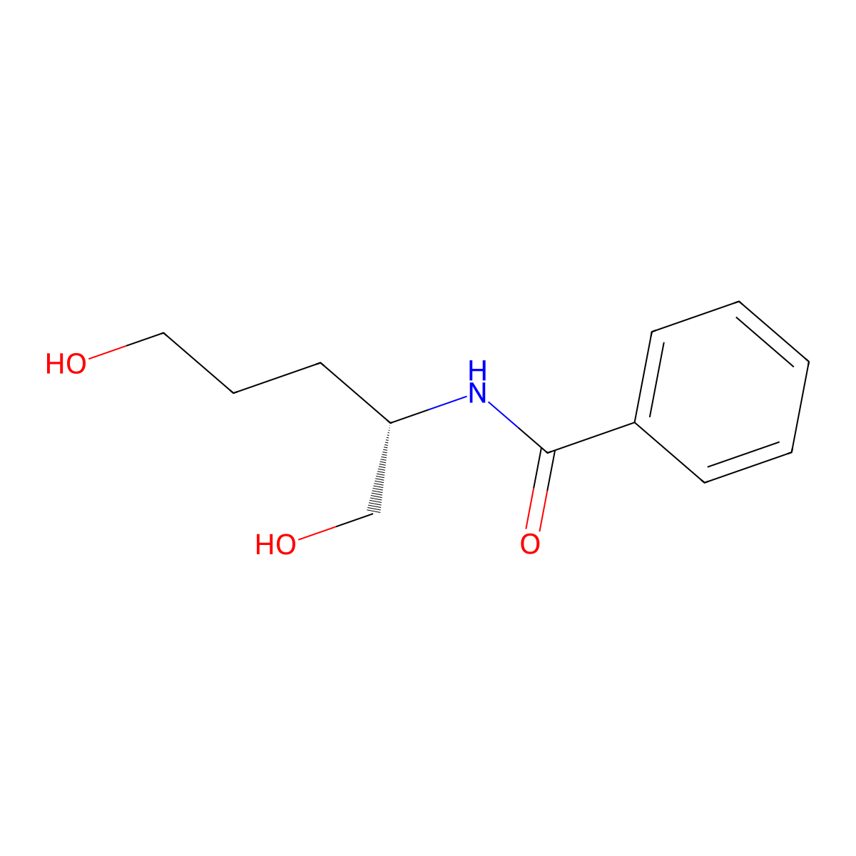 (S)-N-(1,5-dihydroxypentan-2-yl)benzamide molecular structure, CAS 296766-74-0