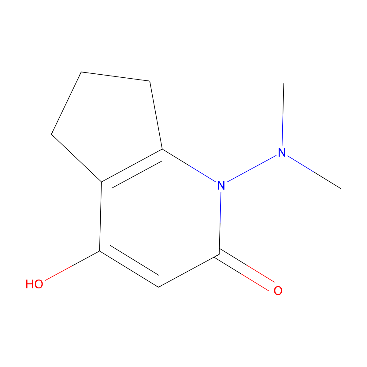 1-(dimethylamino)-4-hydroxy-1,5,6,7-tetrahydro-2H-cyclopenta[b]pyridin-2-one molecular structure, CAS 29677-10-9