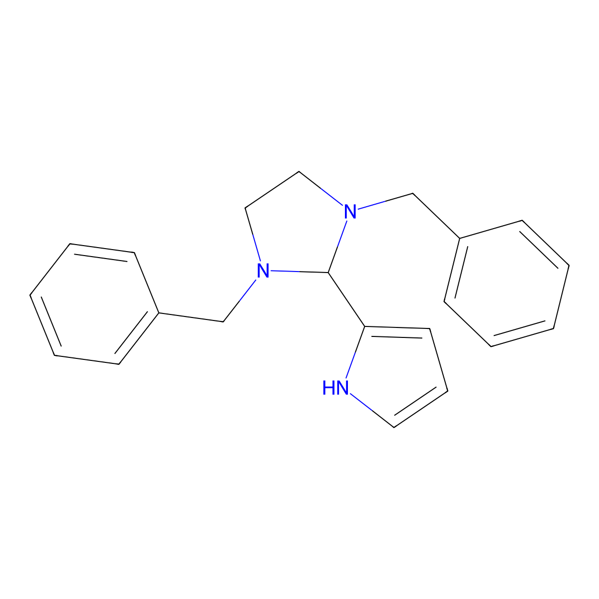 1,3-dibenzyl-2-(1H-pyrrol-2-yl)imidazolidine molecular structure, CAS 296770-05-3