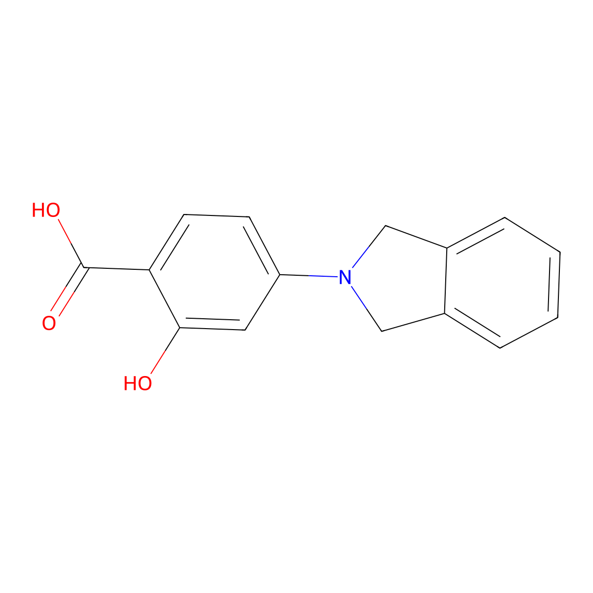 4-(1,3-Dihydro-isoindol-2-yl)-2-hydroxy-benzoic acid molecular structure, CAS 296770-21-3