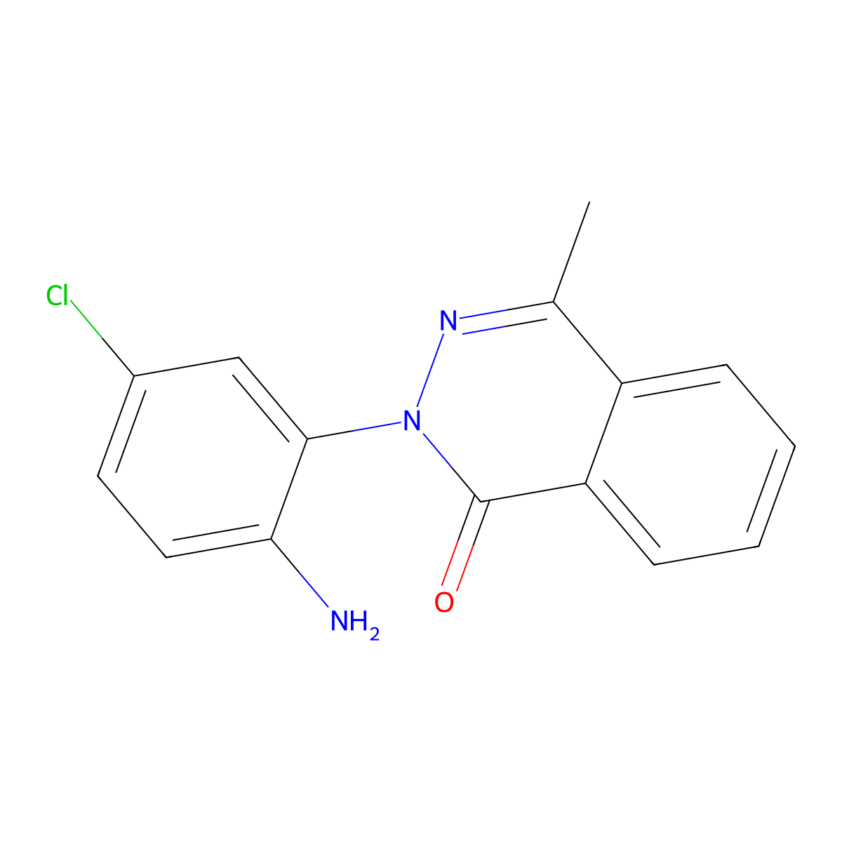 2-(2-amino-5-chlorophenyl)-4-methylphthalazin-1(2H)-one molecular structure, CAS 296770-22-4