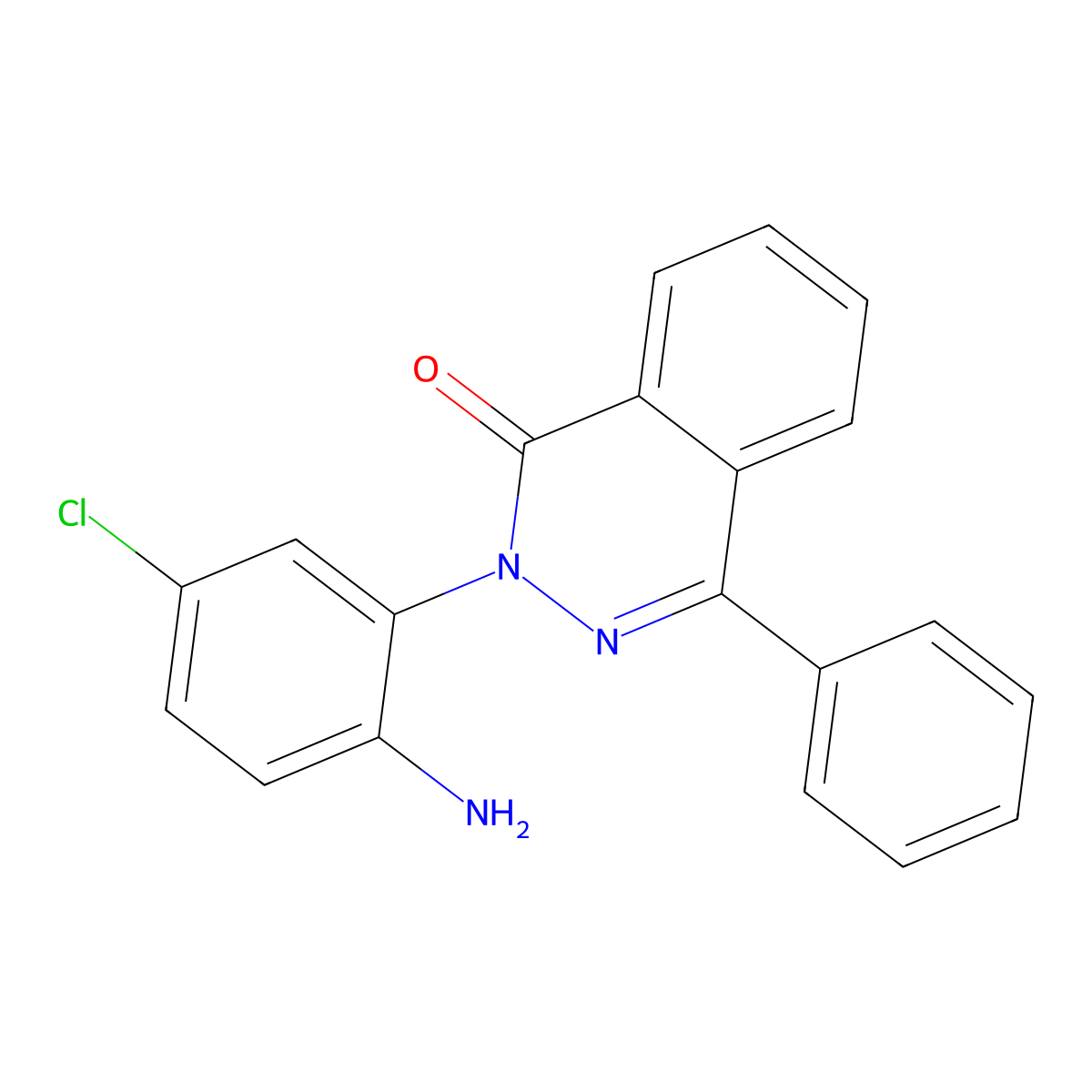 2-(2-Amino-5-chlorophenyl)-4-phenylphthalazin-1-one molecular structure, CAS 296770-33-7