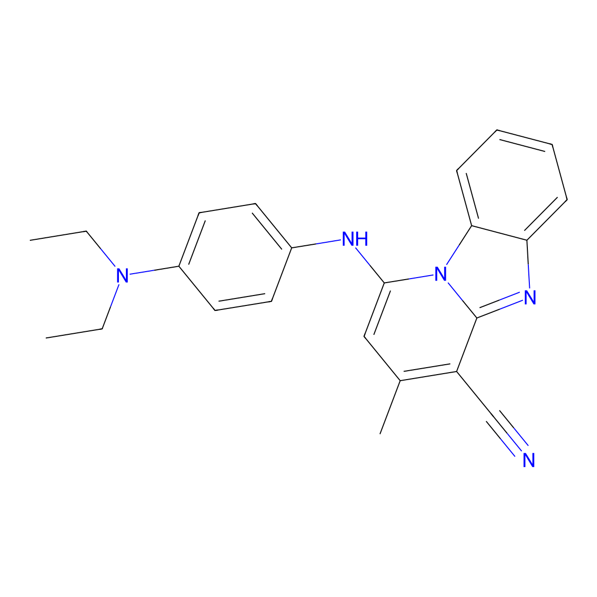 1-[4-(Diethylamino)anilino]-3-methylpyrido[1,2-a]benzimidazole-4-carbonitrile molecular structure, CAS 296770-55-3