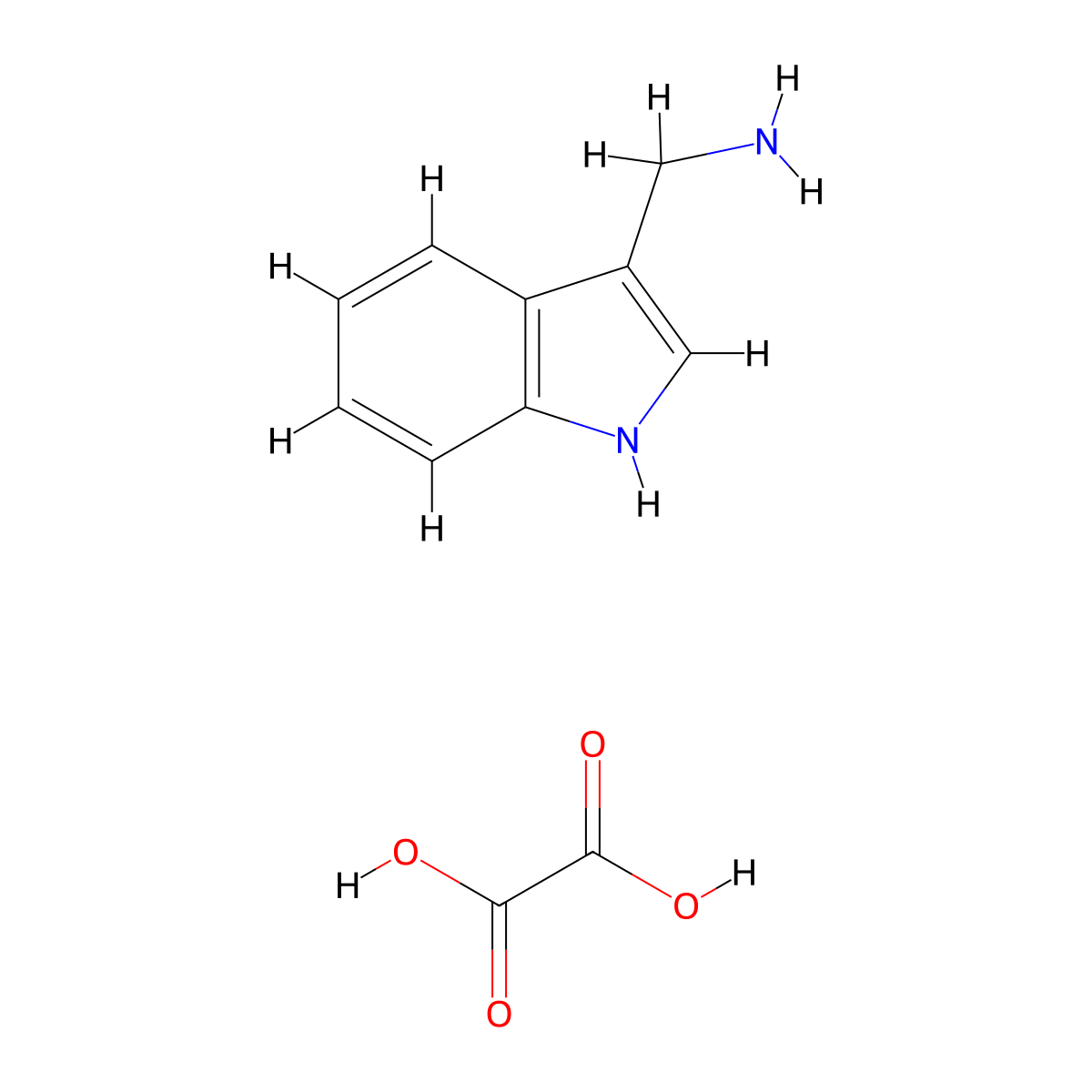 (1H-Indol-3-yl)methanamine oxalate molecular structure, CAS 296775-93-4