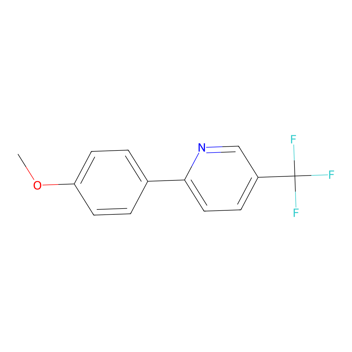 2-(4-Methoxyphenyl)-5-(trifluoromethyl)pyridine molecular structure, CAS 296776-84-6