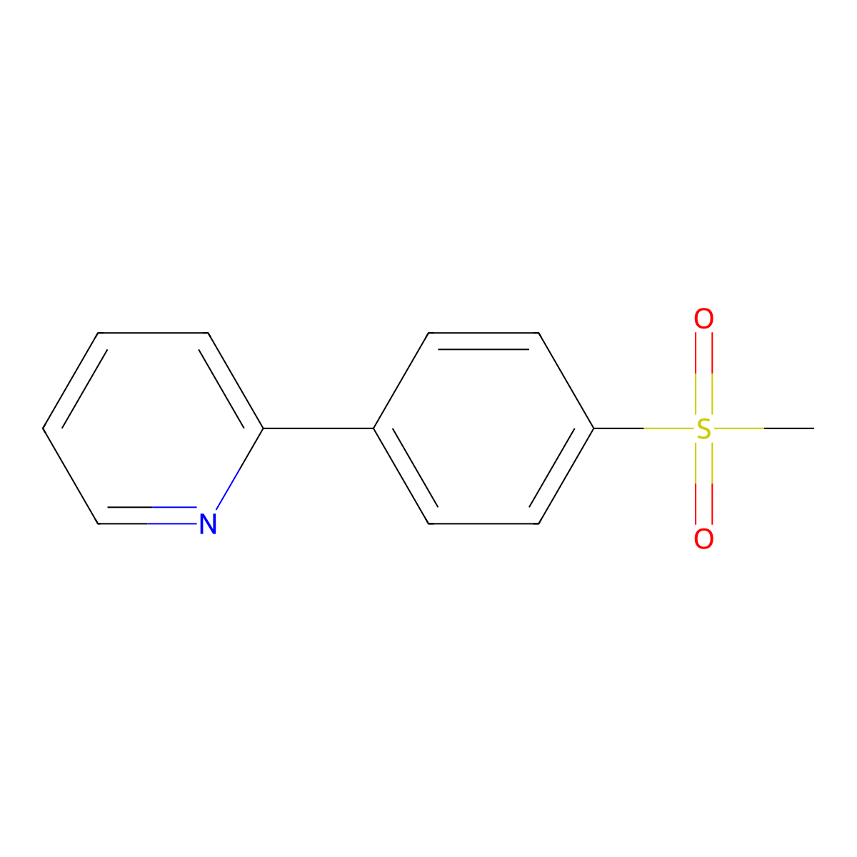 2-(4-(Methylsulfonyl)phenyl)pyridine molecular structure, CAS 296776-93-7