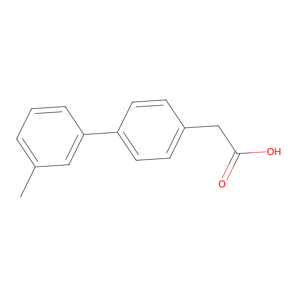 [4-(3-Methylphenyl)phenyl]acetic acid molecular structure, CAS 296777-83-8