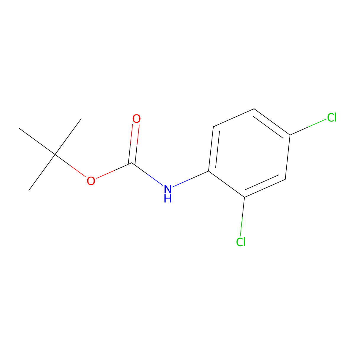 Carbamic acid, (2,4-dichlorophenyl)-, 1,1-dimethylethyl ester molecular structure, CAS 296778-52-4