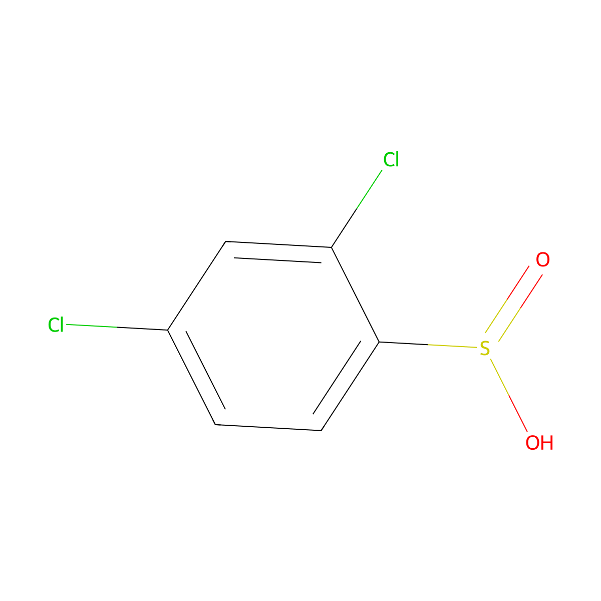 2,4-Dichlorobenzene-1-sulfinic acid molecular structure, CAS 296788-81-3