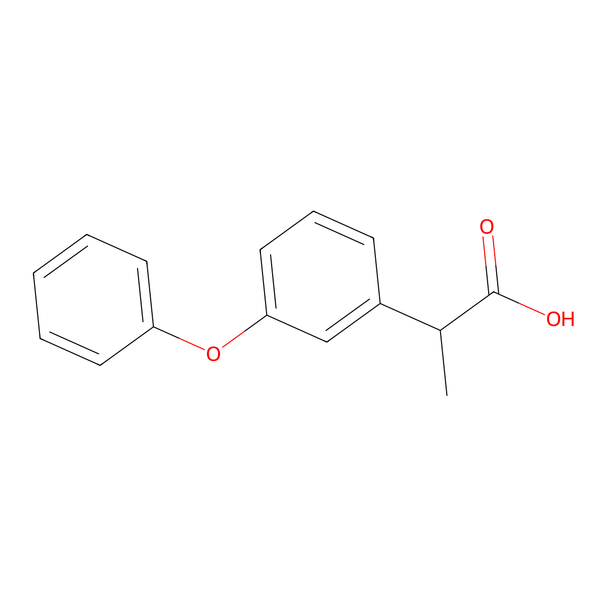 Fenoprofen molecular structure, CAS 29679-58-1
