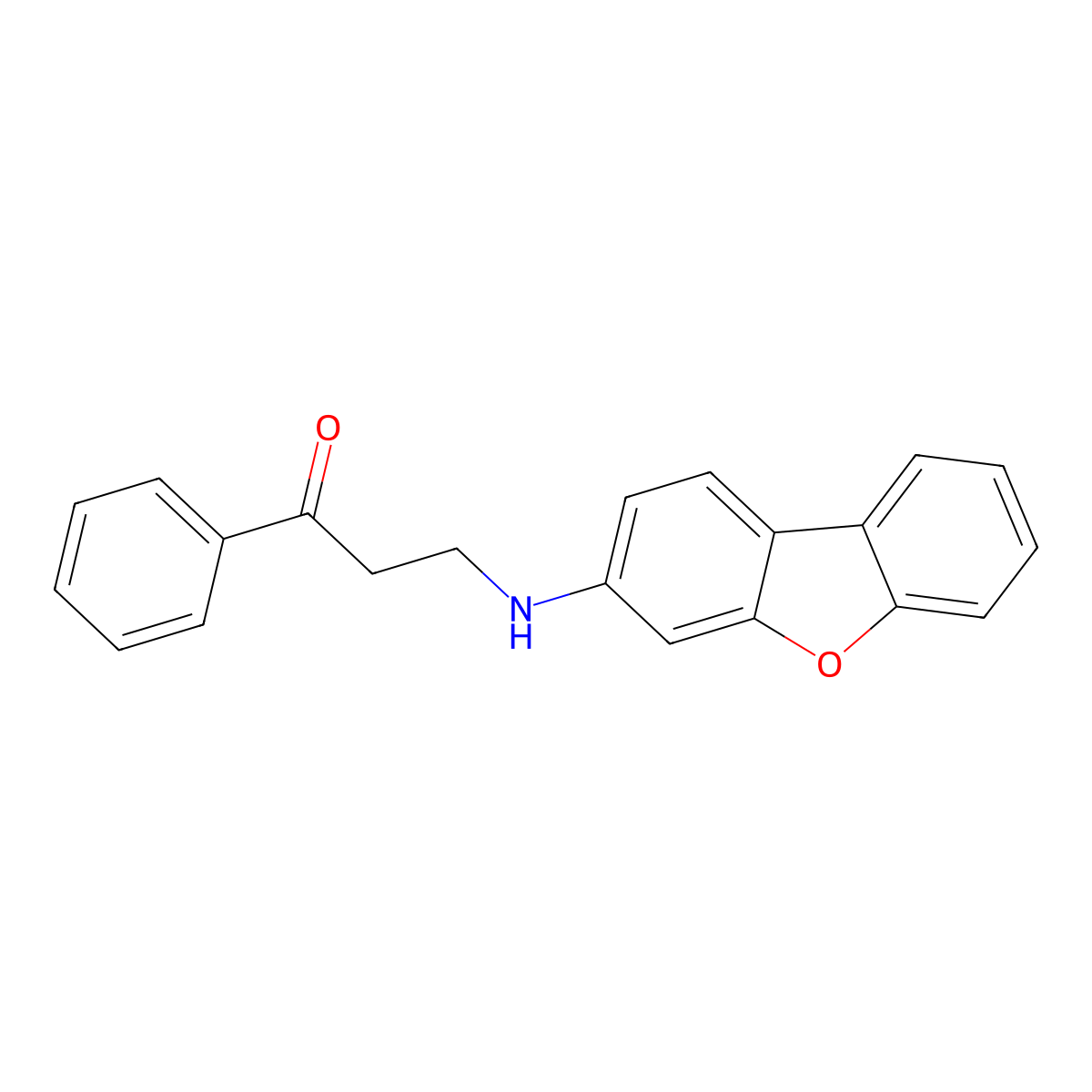 3-(Dibenzofuran-3-ylamino)-1-phenylpropan-1-one molecular structure, CAS 296790-09-5